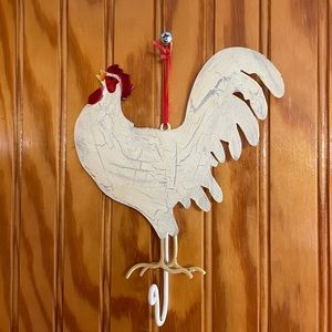 Metal chicken coat/towel hanger